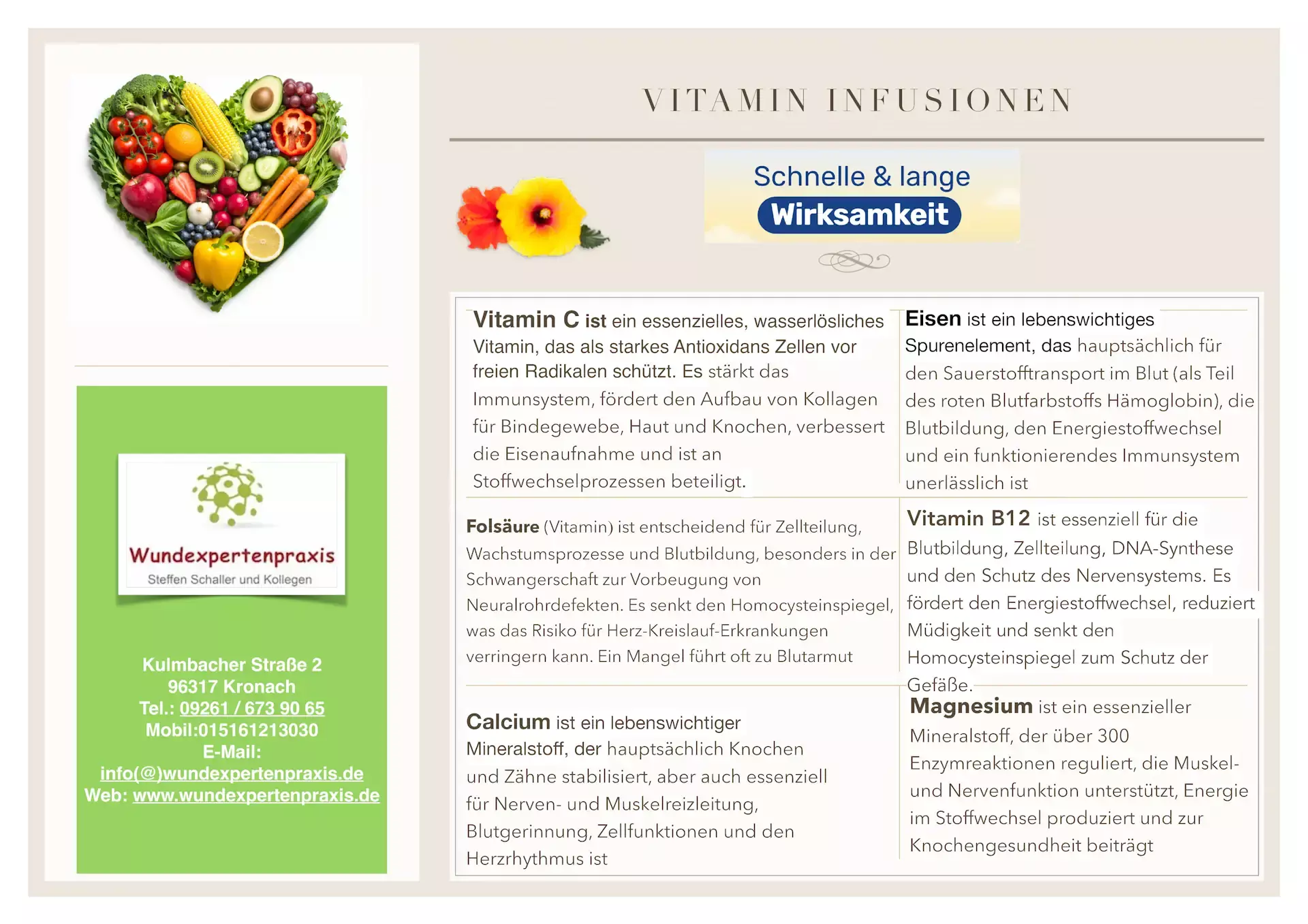 Vitamin Infusionen bei Wundexpertenpraxis